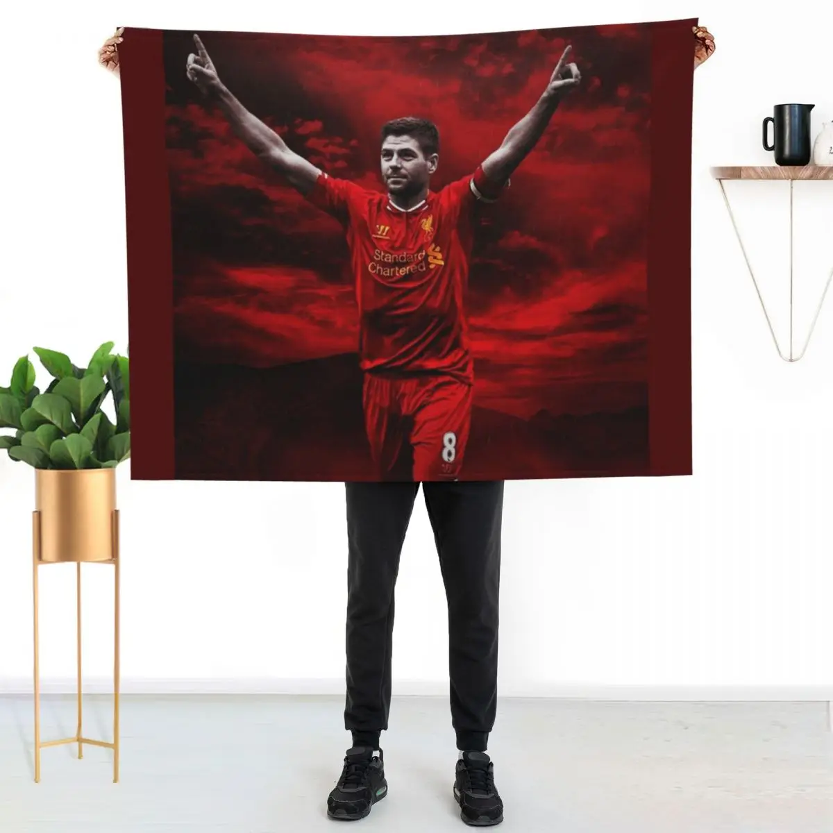 Steven George Gerrard Art Throw Blanket Flannels manga Kid'S For Decorative Sofa Decorative Beds Blankets