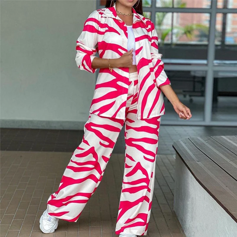 

Spring Autumn High Waist Tracksuit Ladies Bow Tie Cardigan with Long Pants Sets Fashion Striped Long Sleeve T Shirts 2Pc Suits