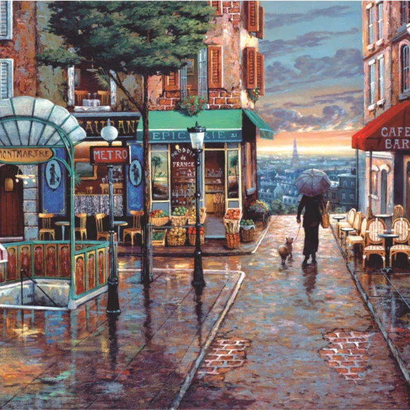 

Мини-головоломка 1000 шт. для взрослых детей Романтический город головоломка игрушка Семейная Игра известный мир масляная живопись украшение для дома