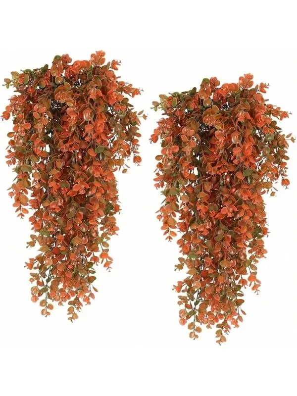 Kunstmatige hangplanten Faux Eucalyptusblad Groen Wijnstok Outdoor UV-bestendige plastic planten voor doe-het-zelf thuis bruiloft decoratie