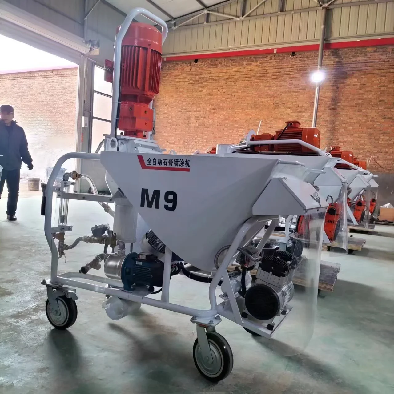 Full automatic gypsum spraying machine M6/M9 high quality wall plaster machine/plaster spray machine