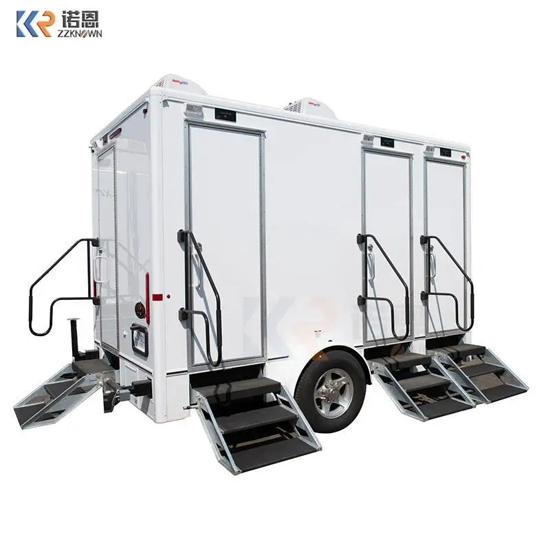 Outdoor Portable Bathroom Unit Shower Car Trailer Toilet Portable Public Potty Mobile Toilet On Wheel For Party