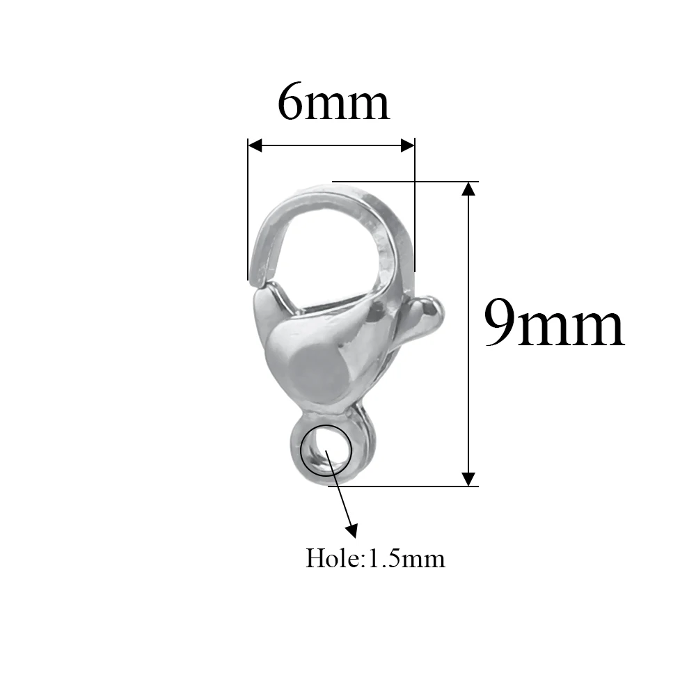 20 Stuks Rvs Kreeft Sluitingen Voor Armband Ketting, Kreeft Sluitingen Met Ringetjes Connectors Sluiting Diy Sieraden Bevindingen