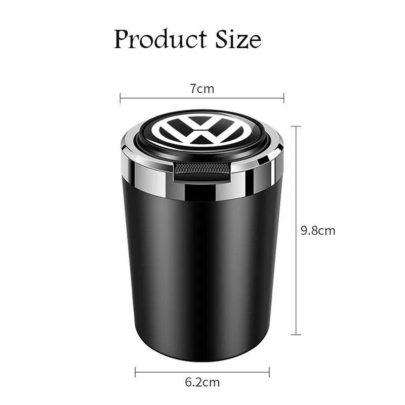 Suitable for Volkswagen RLine GTI Golf GTD Passat Tiguan TSI Jetta one-key open cover multifunctional car ashtray interior parts