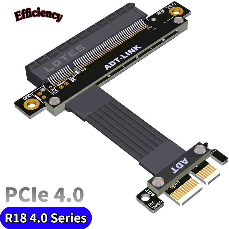 

Адаптер для кабеля-удлинителя PCI-E4.0 X8 X1 поддерживает беспроводную сетевую карту, проводную сетевую карту, карта захвата USB-карты, ПК