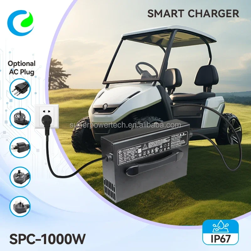 Superpower 72 Volt Golf Trolley Car Cart Lithium Battery Electric 48V Ip67 Chargers For E Bike Charger
