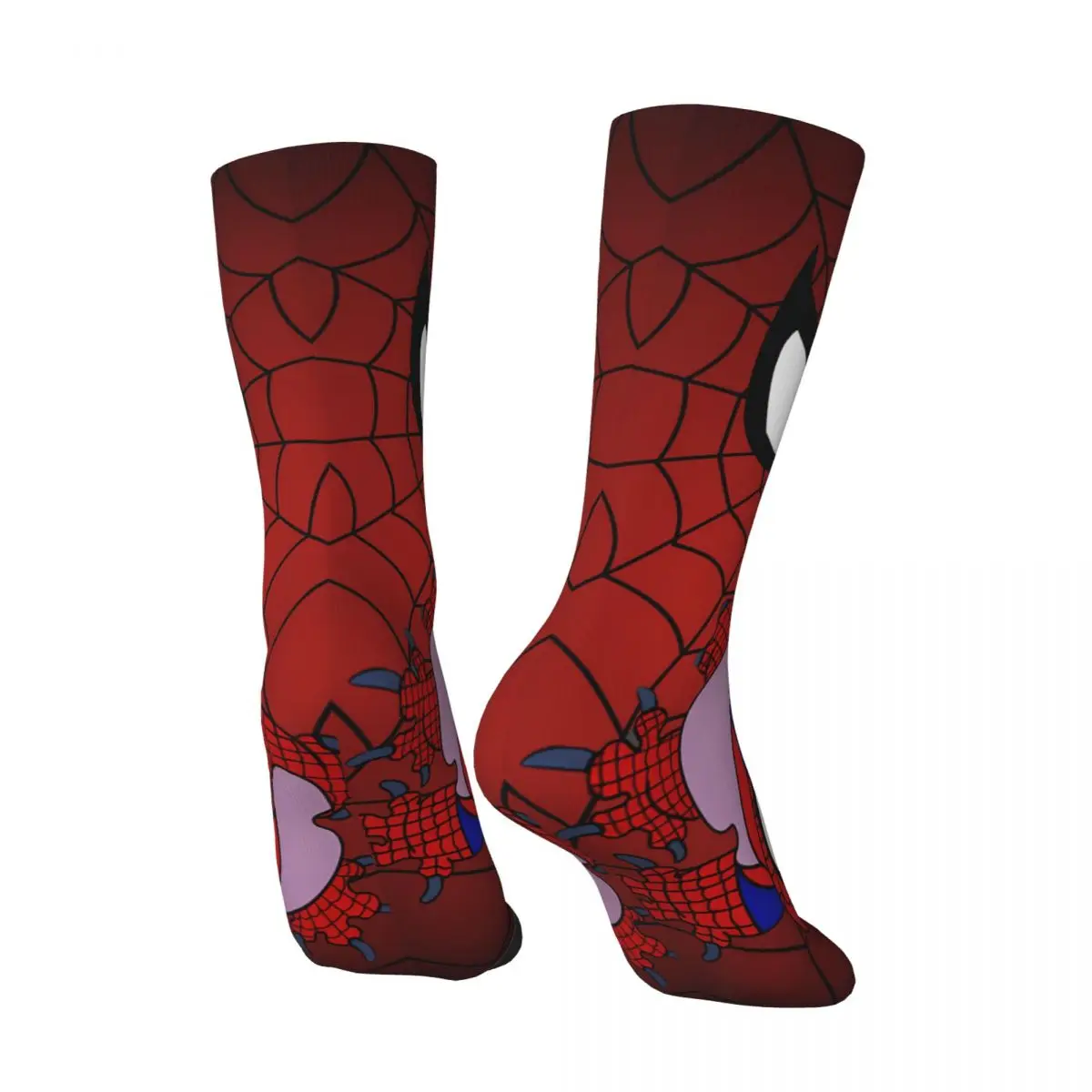 Funny Crazy compression Spider Stich Sock for Men Hip Hop Harajuku Marvel Spider Man Happy Seamless Pattern Printed Boys Crew