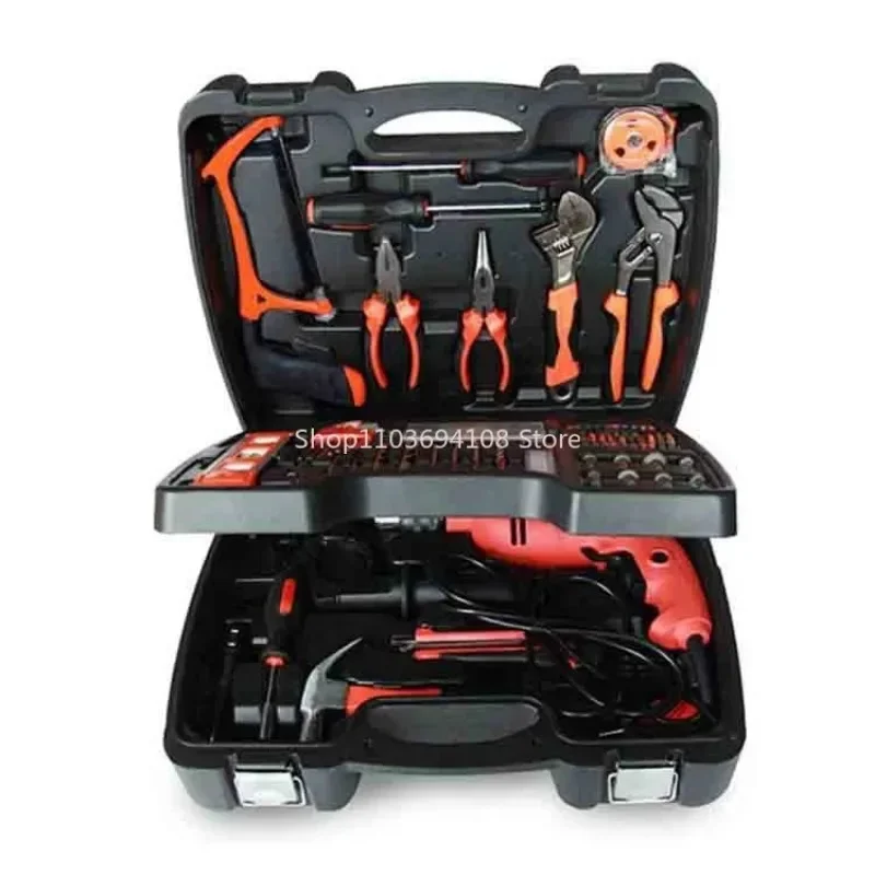 

Impact Electric Drill Household Electric Tool Kit Multi-Functional Electric Woodworking Hardware Gift Combination Set Toolbox