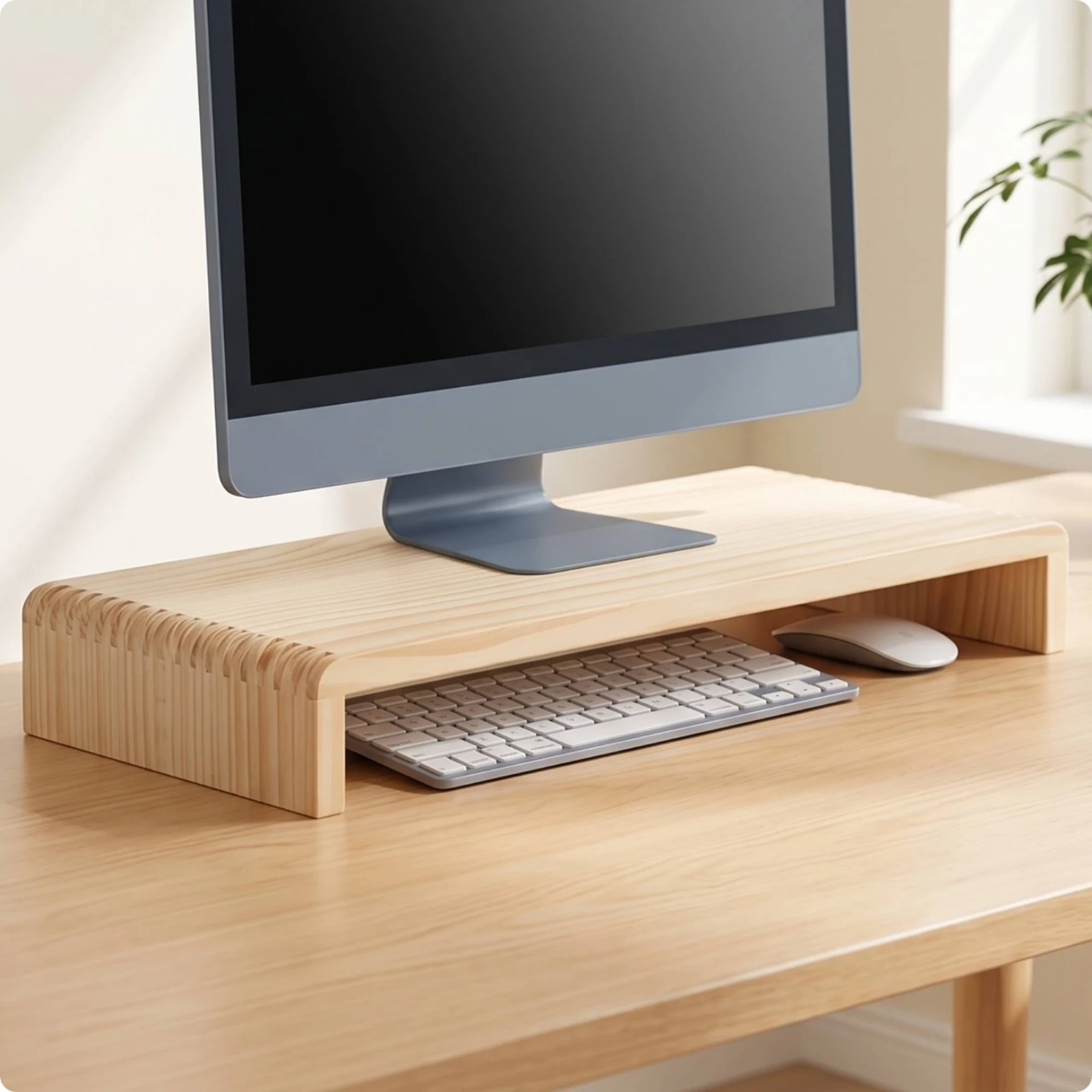ขาตั้งจอภาพพร้อมที่เก็บของ ขาต - Monitor Riser Wood บทวิจารณ์และราคา