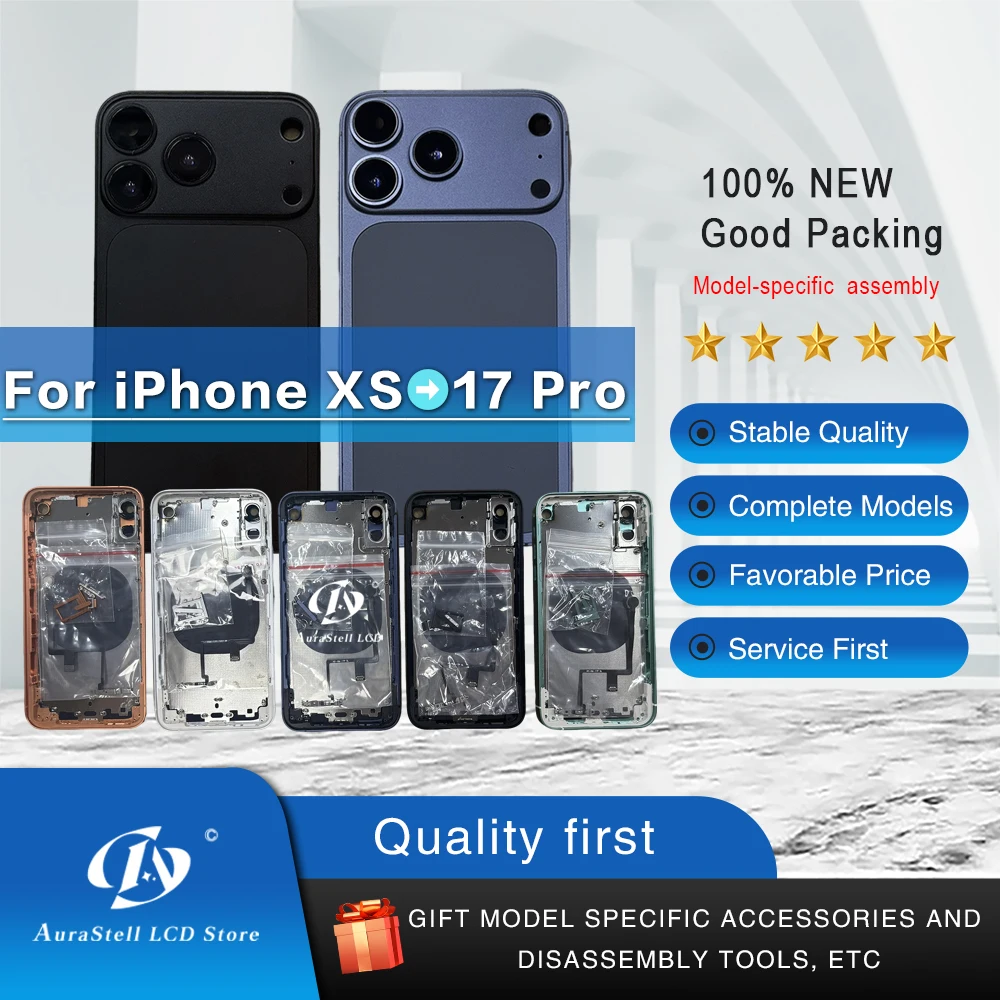 quality-toggle-type-diy-replacement-for-iphone-xs-to-17-pro-rear-back-glass-battery-cover-housing-middle-frame-with-sim-tray-lcd