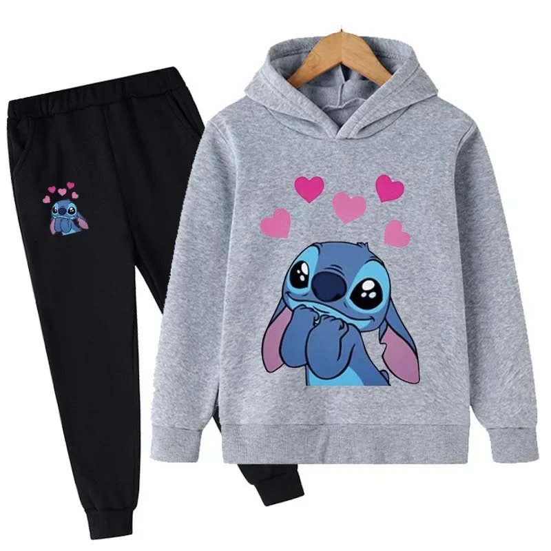 Children Stitch Clothes Kids Suit Warm Sweater Girl Hoodies Pullover Sweatshirt Pant Winter Spring Girl Boy Tracksuit Sportswear