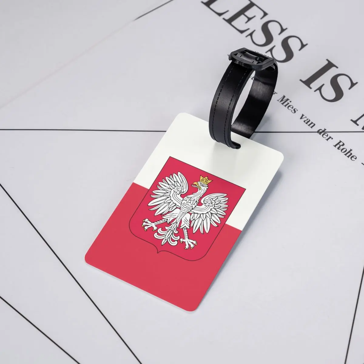 Benutzer definierte Königreich von Polen Flagge Gepäck anhänger Privatsphäre Schutz Polska Wappen Gepäck anhänger Reisetasche Etiketten Koffer