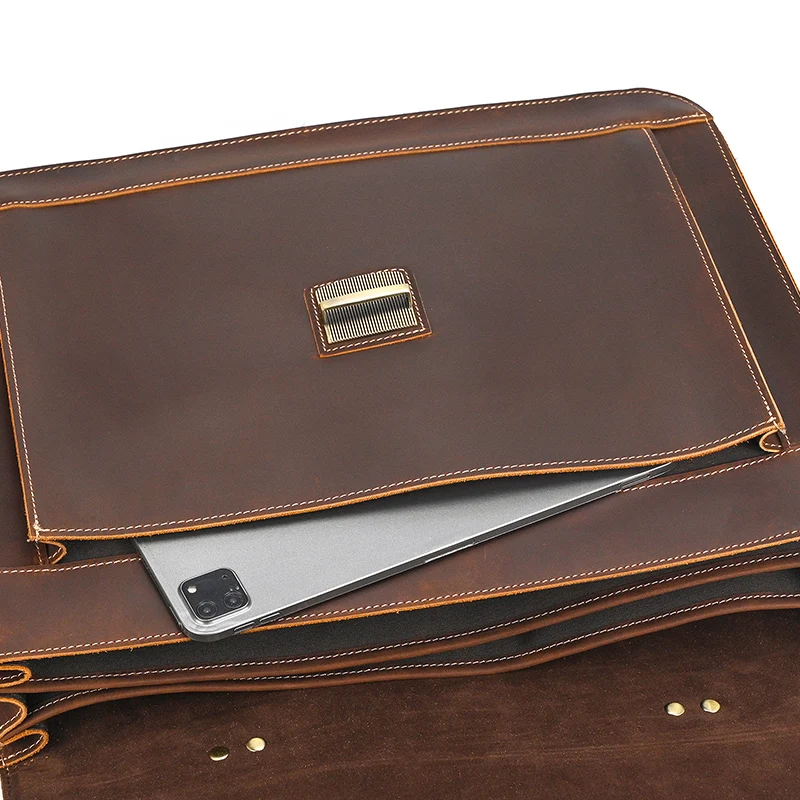 High Quality Laptop Briefcase Bag For Men Male 2026 New Arrivals Genuine Leather Briefcase Bag Real Cowskin Shoulder Bag Men