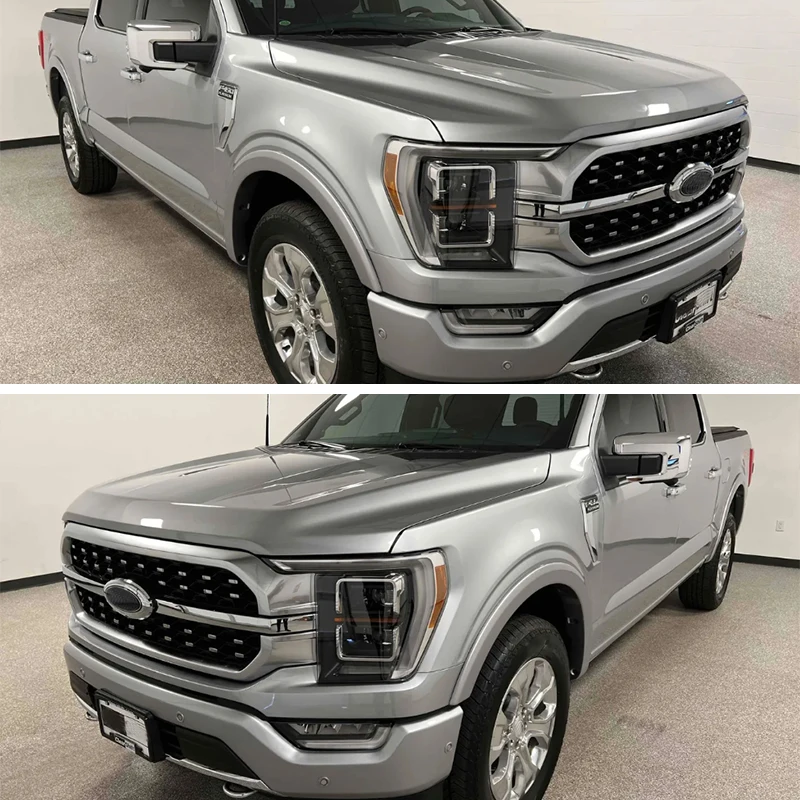 

Верхняя решетка переднего бампера Magickit в сборе для Ford F150 F-150 2021 2022 2023, сотовая центральная гоночная решетка, сетка, платина