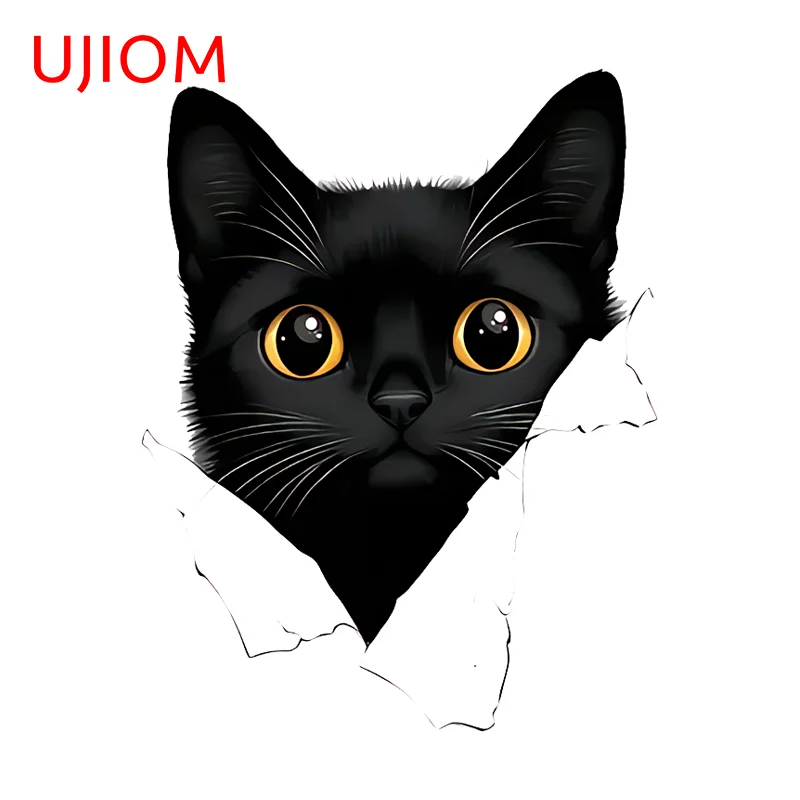 UJIOM Fashion Tear Artistic Cat Wall Sticker Premium Attractive Design Sunscreen PVC Decal Fancy Delicate Wallpapers For Kids