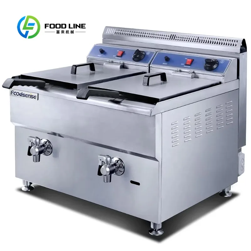 

Customized size Wholesale price double tank stainless steel industrial gas fryer commercial gas fryer machine