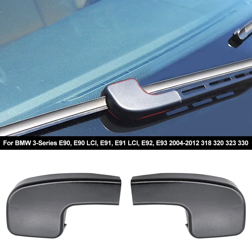 1PC Car Front Windshield Wiper Arm Covers Caps for BMW 3 E90 E91 E92 318 320 323 330 Driving Direction Left/Right OE:61617138990