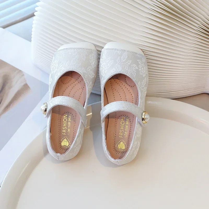 

Spring Autumn New School Student Girls' Fashion Shoe Embroidered Princess Mary Jane Loafer Children's Hanfu Flats