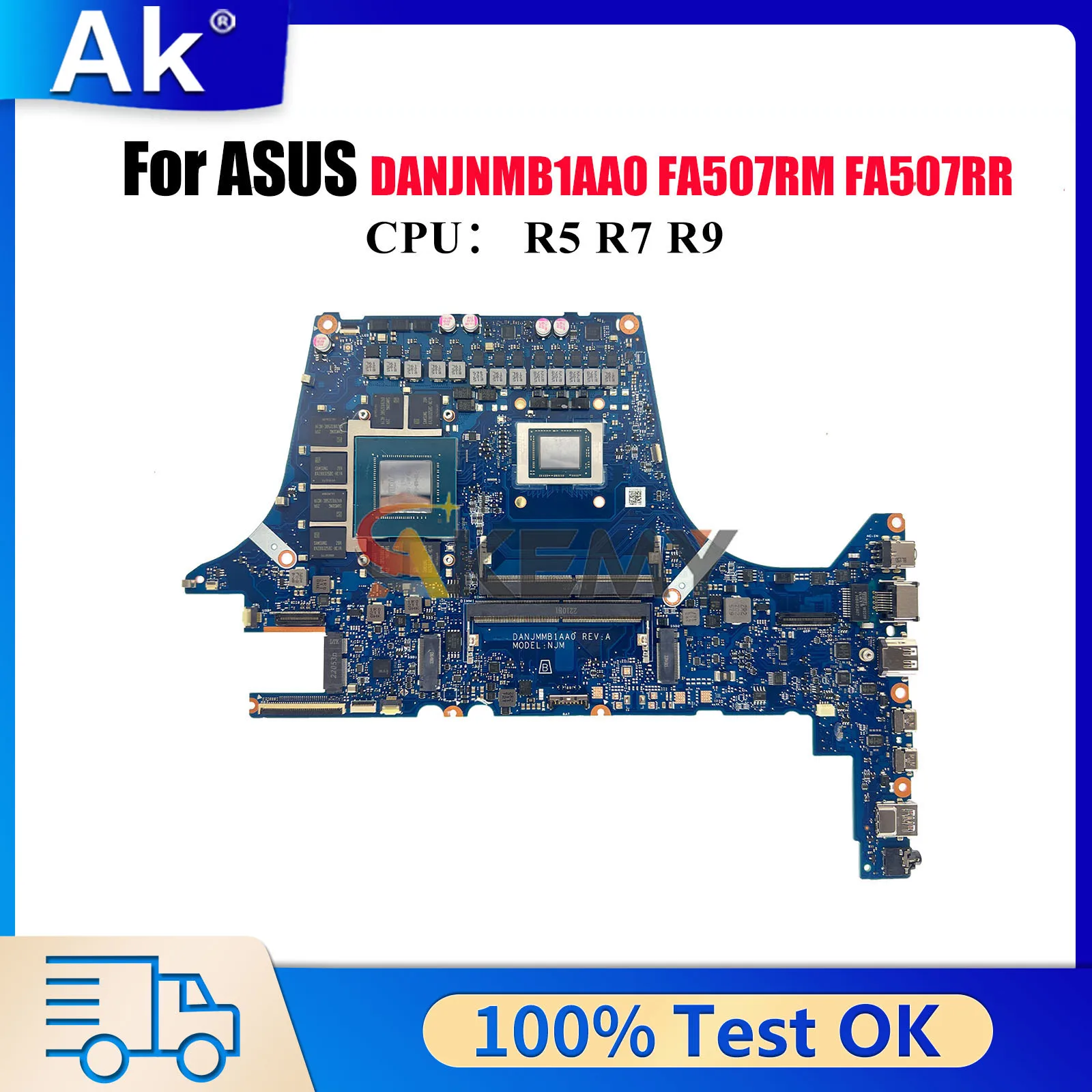 

DANJNMB1AA0 Материнская плата для ноутбука ASUS TUF Gaming FA507R FA507RM FA507RR Материнская плата для ноутбука с процессором R5 R7 R9 100% tests OK stk