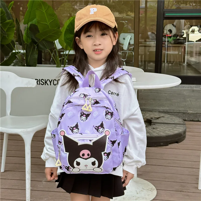 Sanrioed Anime Hello Kitty Cinnamoroll My Melody Kuromi Cute Kid Backpack Kawaii Cartoon Leather Mini School Bag Holiday Gift