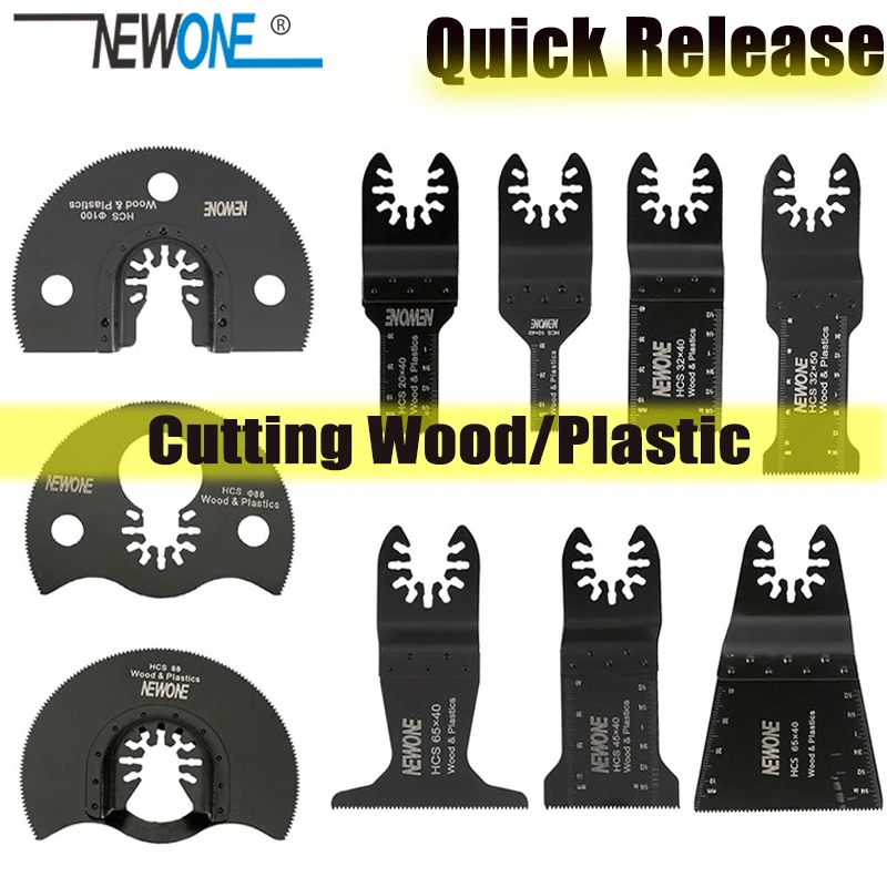 NEWONE Quick Release Wood Cutter Quick Change Oscillating Multi Tool Saw Blade for Renovator Power Tool Black Decker Dewalt