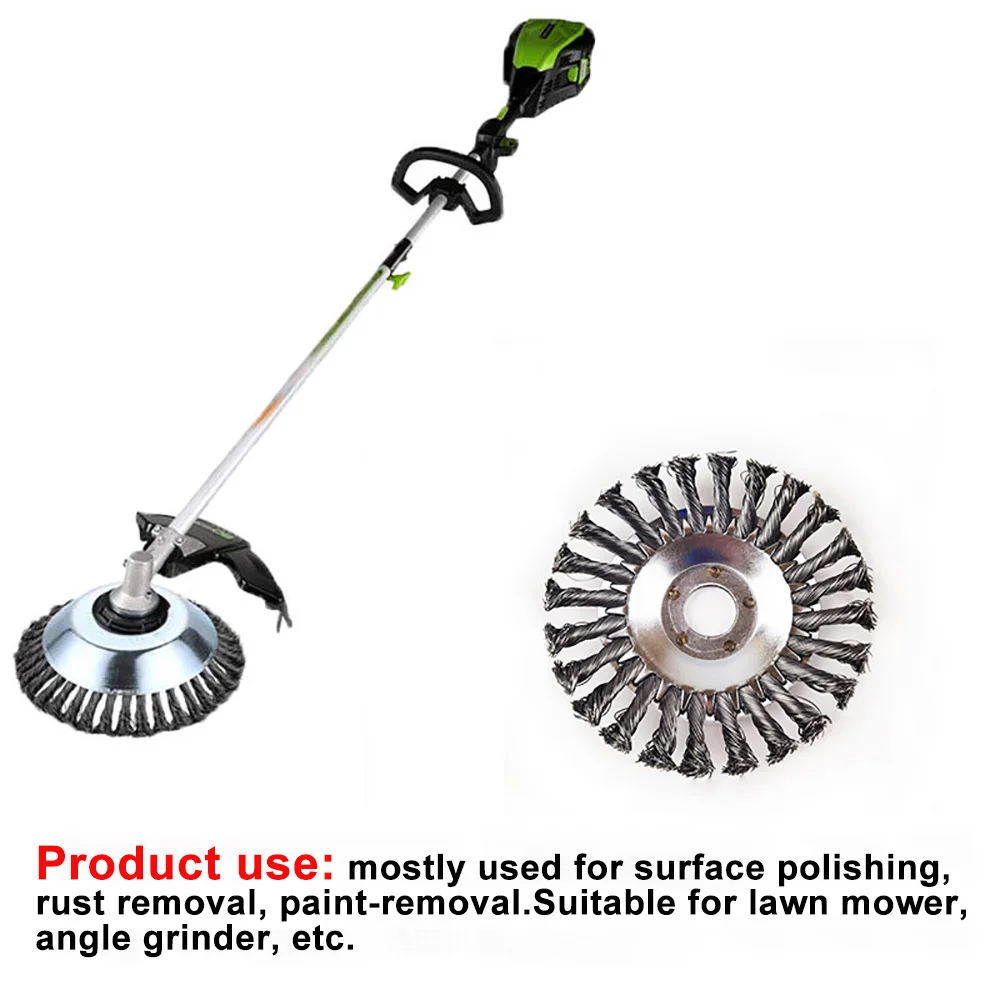 Garden 150mm Steel Wire Grass Trimmer Head Rounded Edge Weed Trimmer Head Grass Brush Removal Grass Tray Plate for Lawnmower