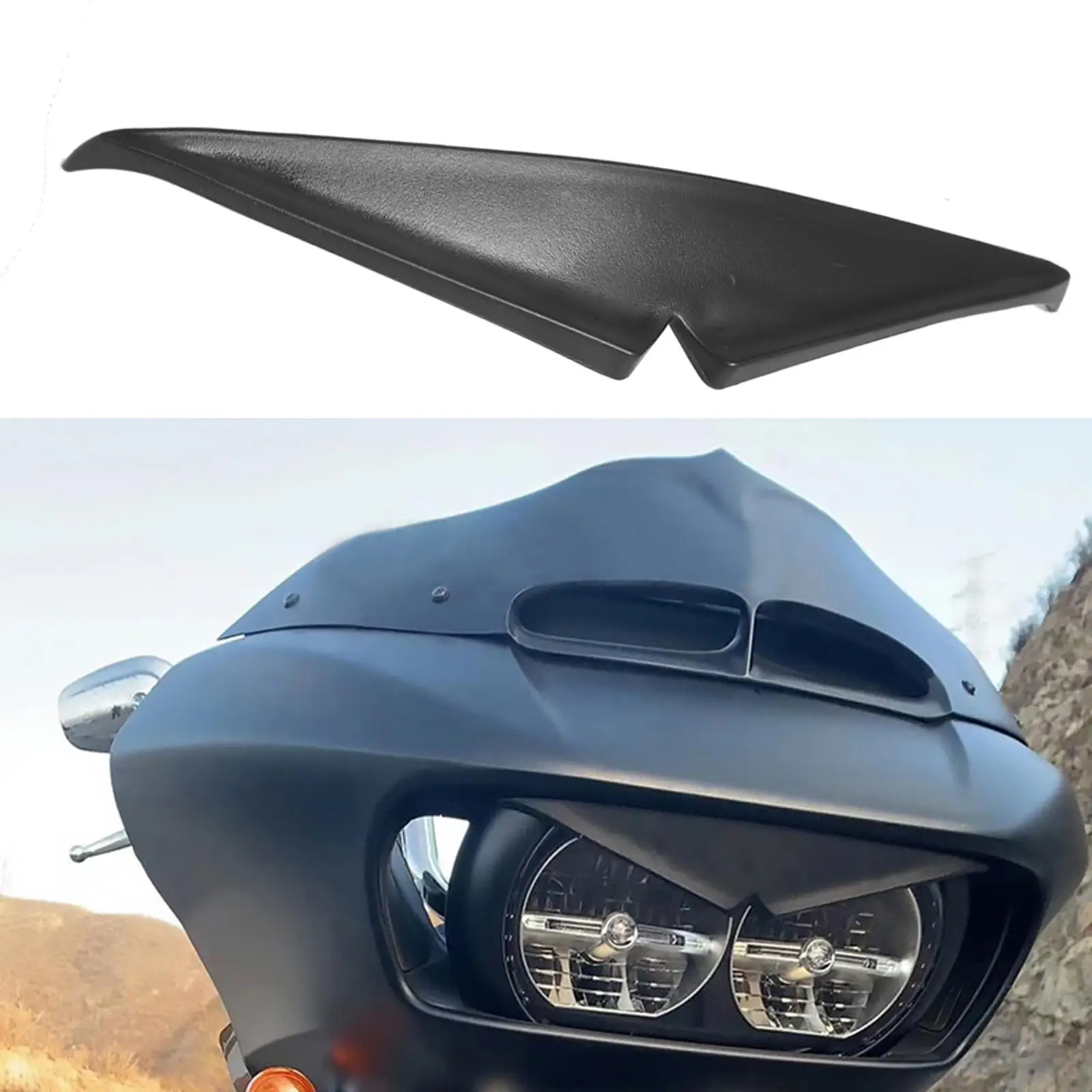 Motorcycle Headlamp Eyebrow Eyelid Sticker Upper Tip Cover Visor Accent