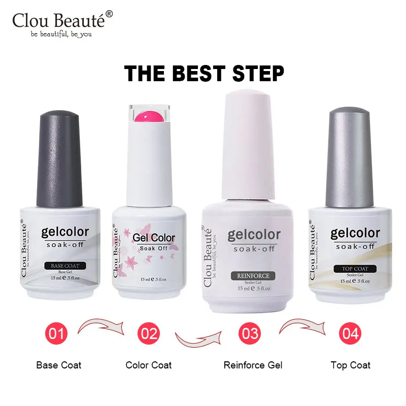 Reinforcement UV Nail Gel Polish Protect Strengthen LED Gel Nail Clear Gel Reinforce Nail Polish Soak Off Gellak for Nail Art