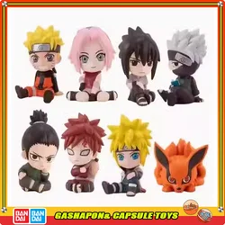 BANDAI NARUTO Action Figures Model Sasuke Sakura Kakashi Shikamaru Minato Gaara Kurama EX CASHAPON Genuine