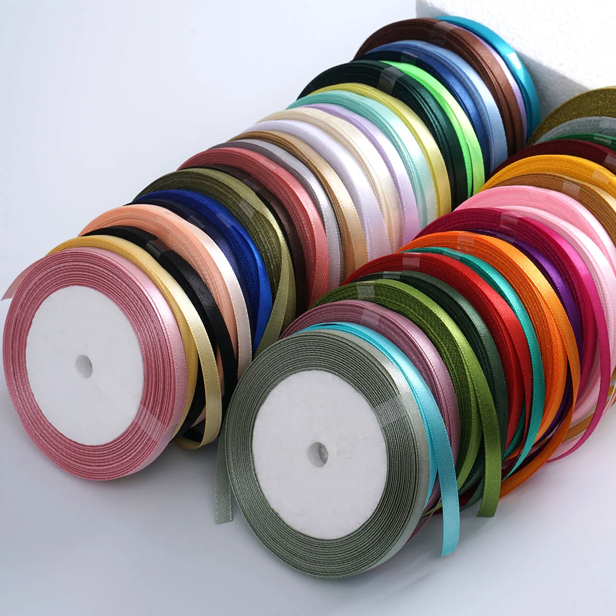 Satin Ribbon 6mm 22.8 Meters 1/4 Inch 25 Yards Gift Wrap Bow Crafts Material Wedding Party Home Christmas Decoration