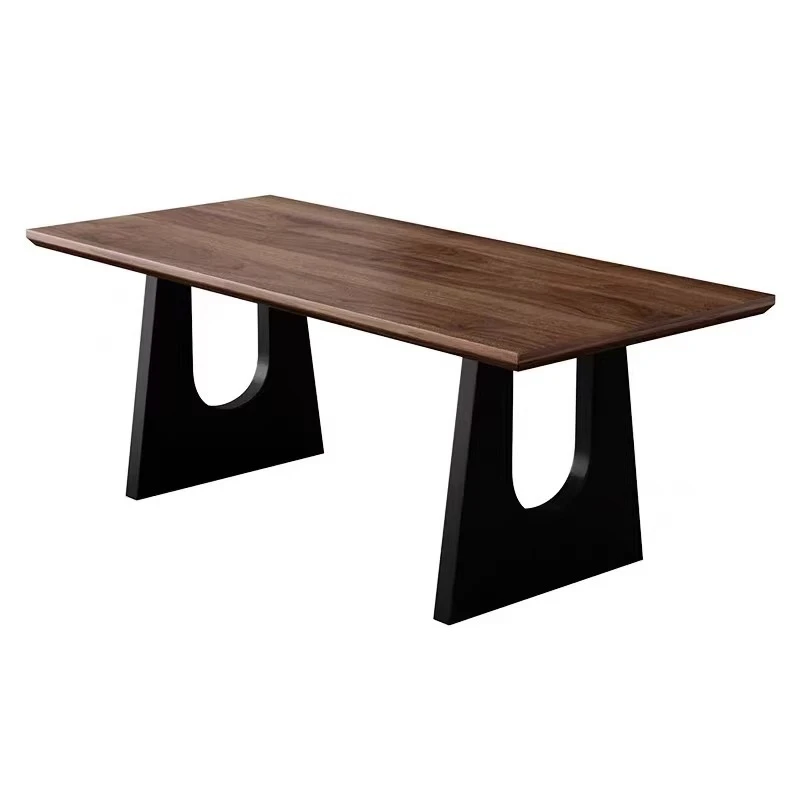 Wabi wind solid wood dining table household living room large long desk worktable integrated bedroom office conference table