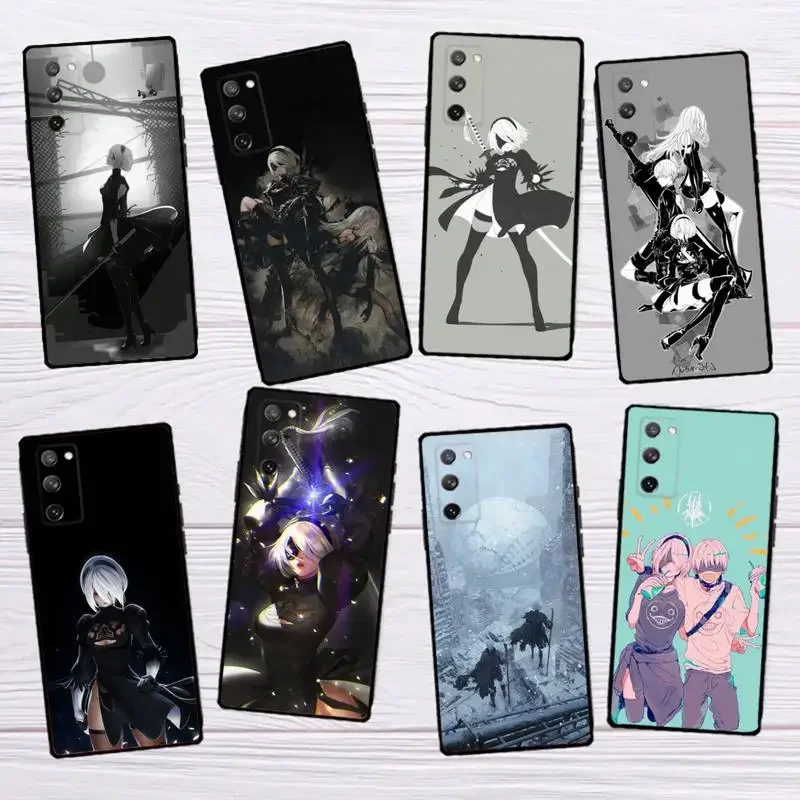 N-NieR A-Automata 2B Phone Case for SamsungS23 S22 S21 S20 Ultra Pro S10 S30Plus 20 Ultra Black Cover