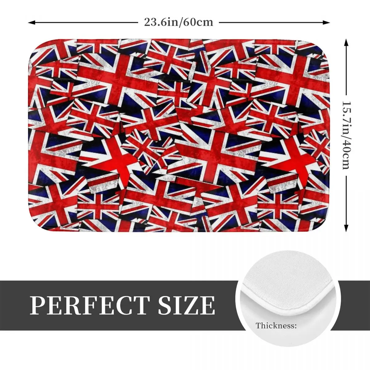 British Flag Union Jack Anti-slip Doormat Floor Mat Water oil proof Carpet Rug for Kitchen Entrance Home Balcony Footpad Mats