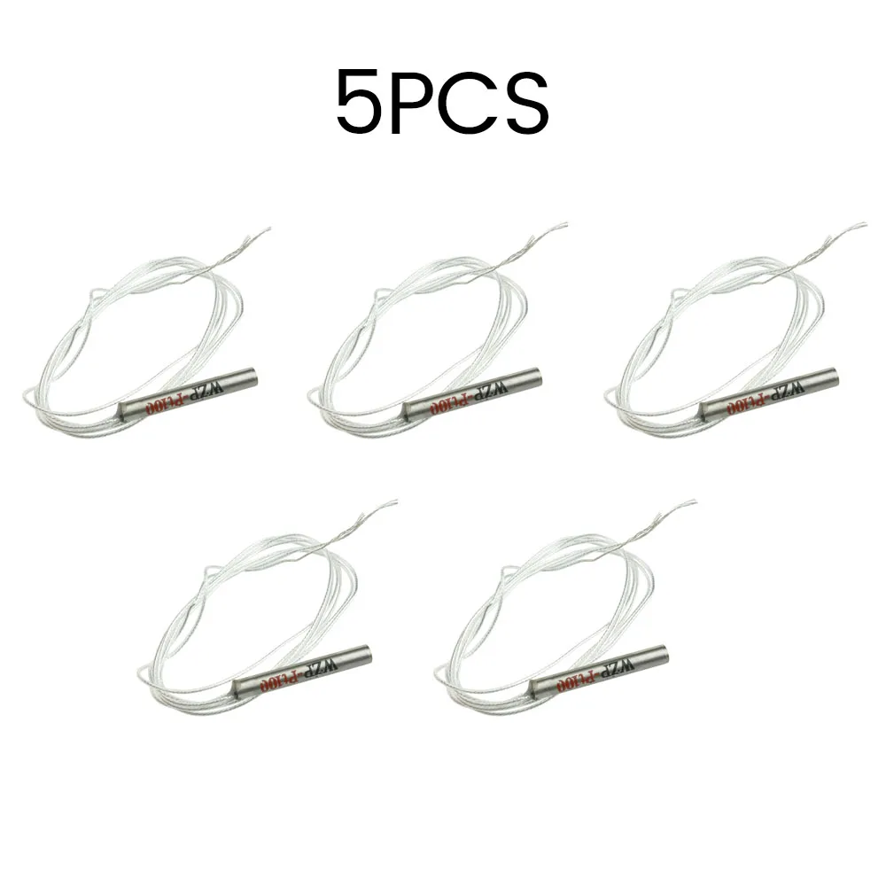 5PCS 50CM PT100 Platinum Resister Temperature Sensor Detector Waterproof Temperature Probe -20~450 Celsius WZP-PT100