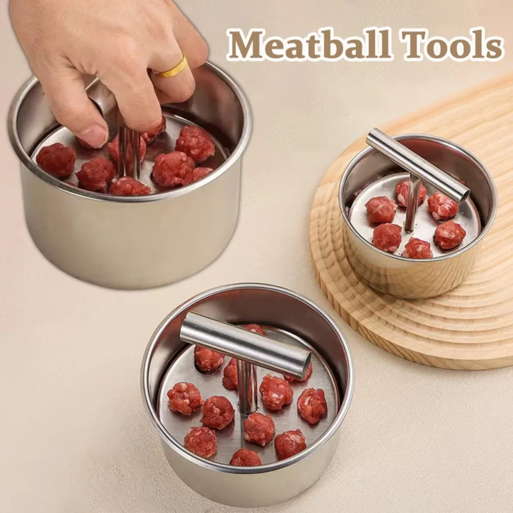Prensa Manual para hacer albóndigas, herramientas para albóndigas de acero inoxidable, herramienta multifuncional para hacer albóndigas, utensilio de cocina para el hogar