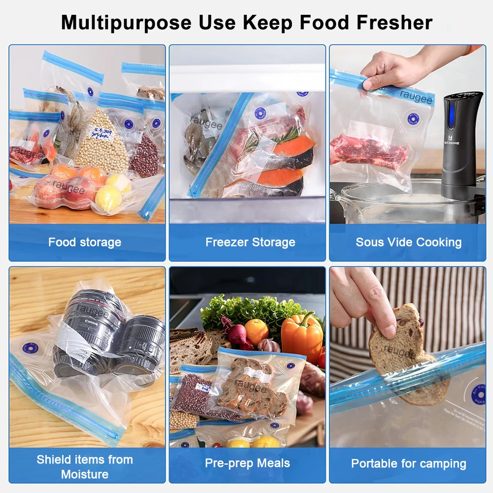 Food Vacuum Bags Vacuum Bags Reusable Vacuum Packaging Free Vacuum Zipper Bags Vacuum Sealer Bags BPA Food Fresh Storage Bag image 6