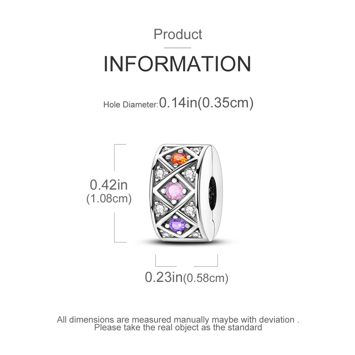 Charms passend für Originalperlen, 925er Sterlingsilber-Clip-Charms, Zirkon-Silikon-Abstandshalterperlen, passend für Armbänder, Damen-DIY-Geschenk – Detail 36