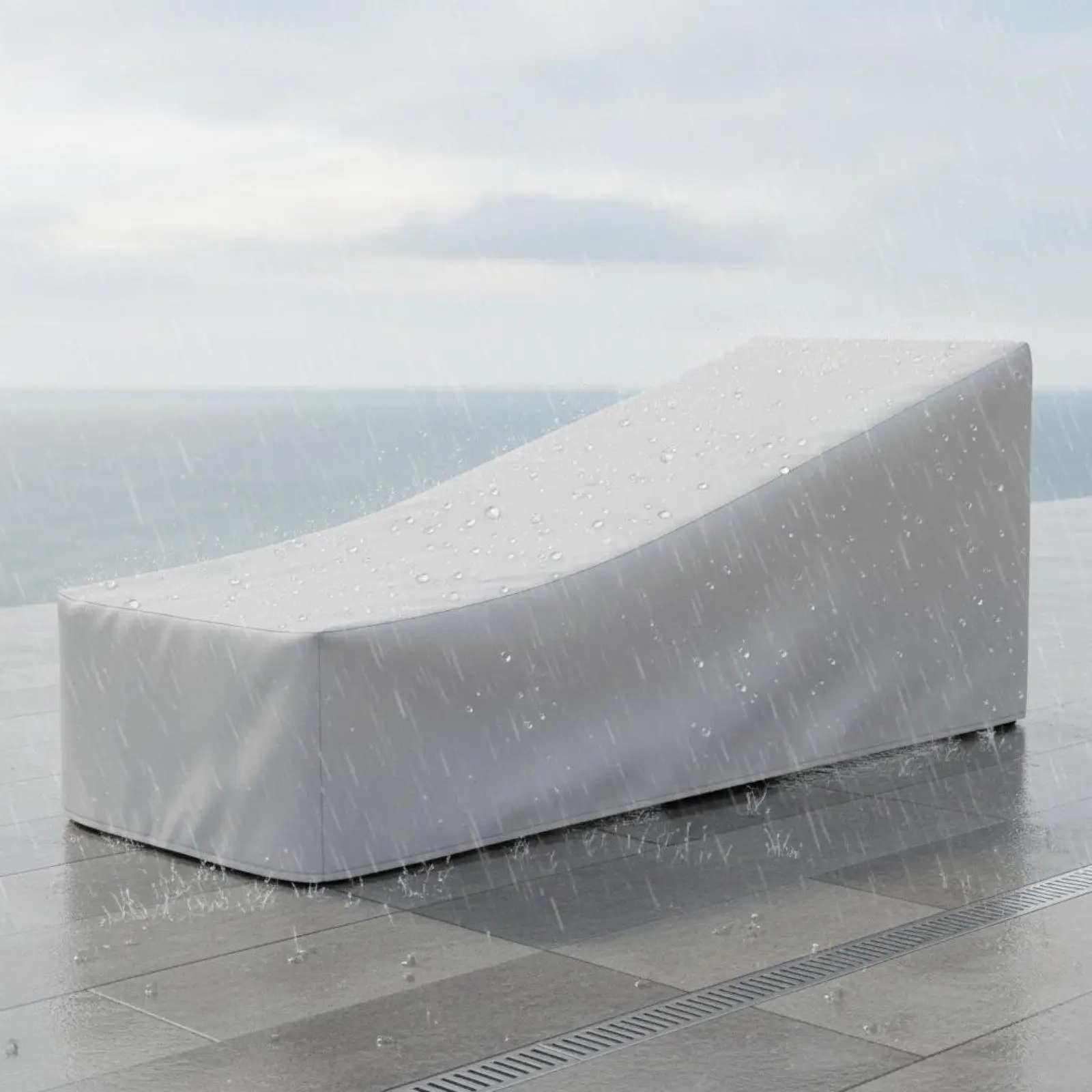 Sunlounger Cover Waterproof Oxford Weatherproof Dustproof Furniture Protector for Poolside Chaise Lounge