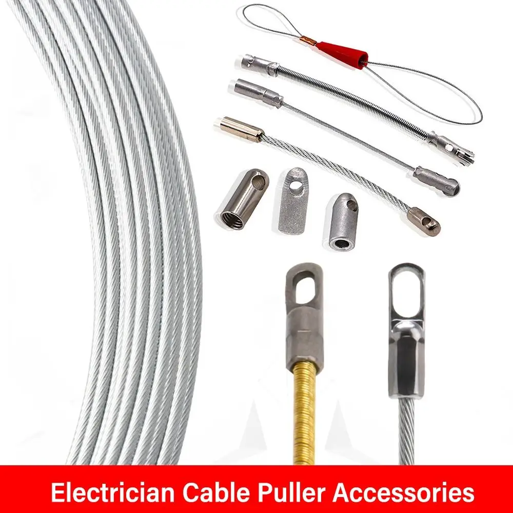 Electrician Professional Automatic Thread Guide Connector Head Wire Cable Elastic Threader For Repair Fast Cable Puller Tools