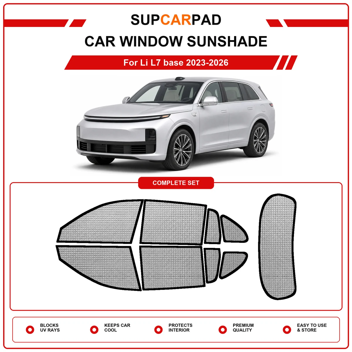 For For Li L7 base 2023-2026 Pre‑Cut Auto Window Sunshade Anti‑UV Car Sun Visor Protector - Aliexpress Deal