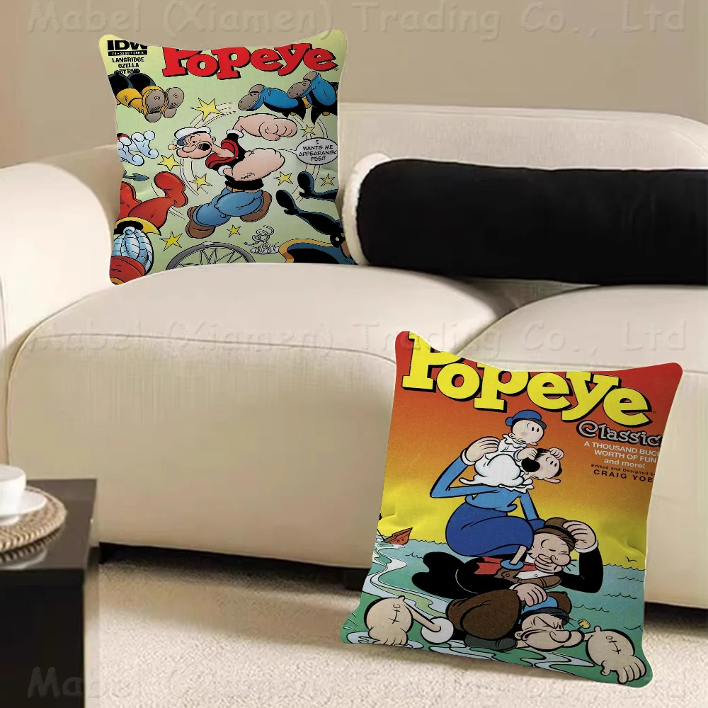 

Cartoon P-Popeye Pillow Cushion Cover Pillowcase Living Room Sofa Home Decor Customized