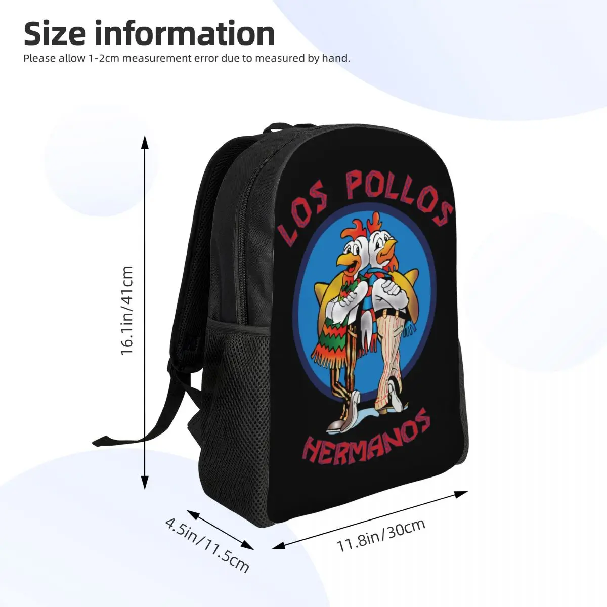 Mochila engraçada para laptop Los Angeles Hermanos, bolsa casual para escola, estudantes universitários, quebrando saco ruim para homens e mulheres