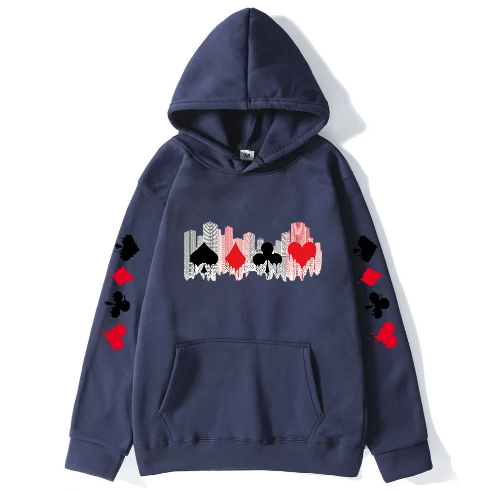 

Men Buildings and Playing Cards Hoodie Alice In Borderland Sweatshirt hooded Y2k Sudaderas Men Clothes Harajuku Streetwear Women