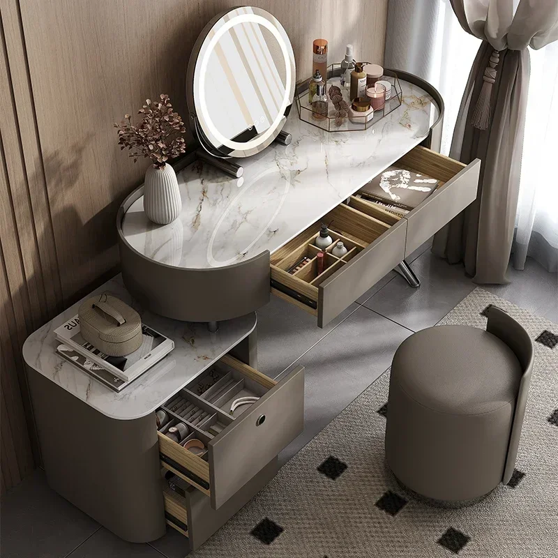 Portable Makeup Toilet Comfortable Bedroom Nail Salon Furniture Nightstand Woman Dressing Table Storage Organizer Luxury Nordic