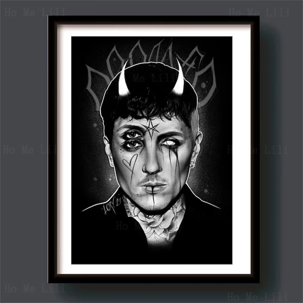 Oliver Sykes Ville Valo Demon Canvas Wall Art Home Decor