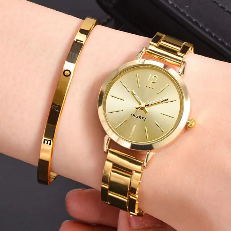 2Pcs New Women's Fashion Quartz Watch, Ideal For Parties, Mother's Day & Valentine's Day, Great Gift For Girlfriend And Friends.