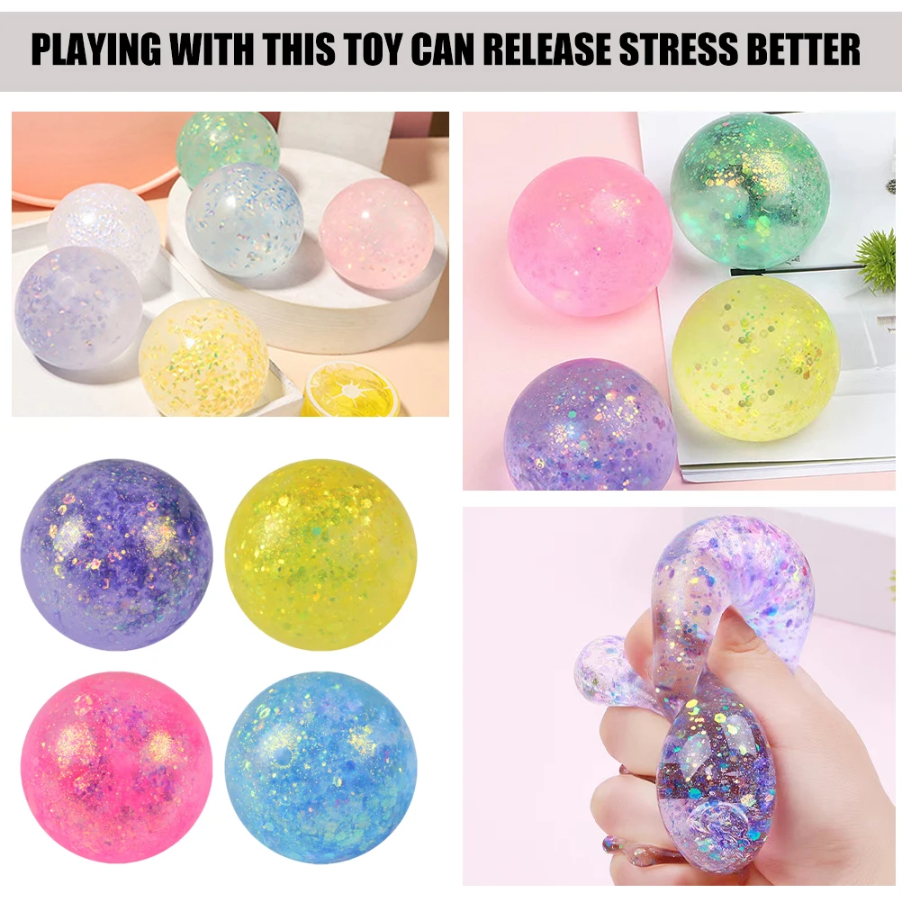 

5 Pcs Unzip Crystal Ball Diy Squishy Toys Creative Squeeze Fidget Stress Balls Realistic Artificial Reliever
