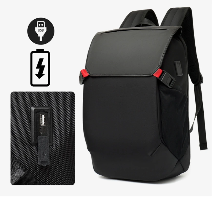 New Business Commuter Backpack Fashion High Capacity Nylon Backpack Waterproof and Load Reducing Multifunctional Computer Travel