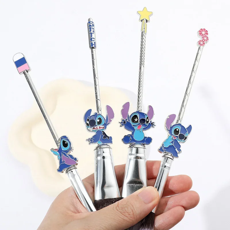 Anime Disney Stitch Woman Cosmetic Brush Kawaii Lilo & Stitch Brush Set Cartoon Children Toy Gifts Makeup Brush Christmars gifts