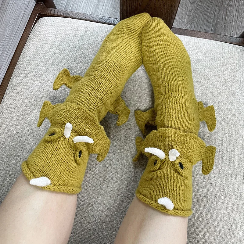 

Banana Socks for Adults Funny Fruit Socks Crew Socks Winter Warm Soft Knitted Floor Socks Christmas New Year Gifts for Women Men